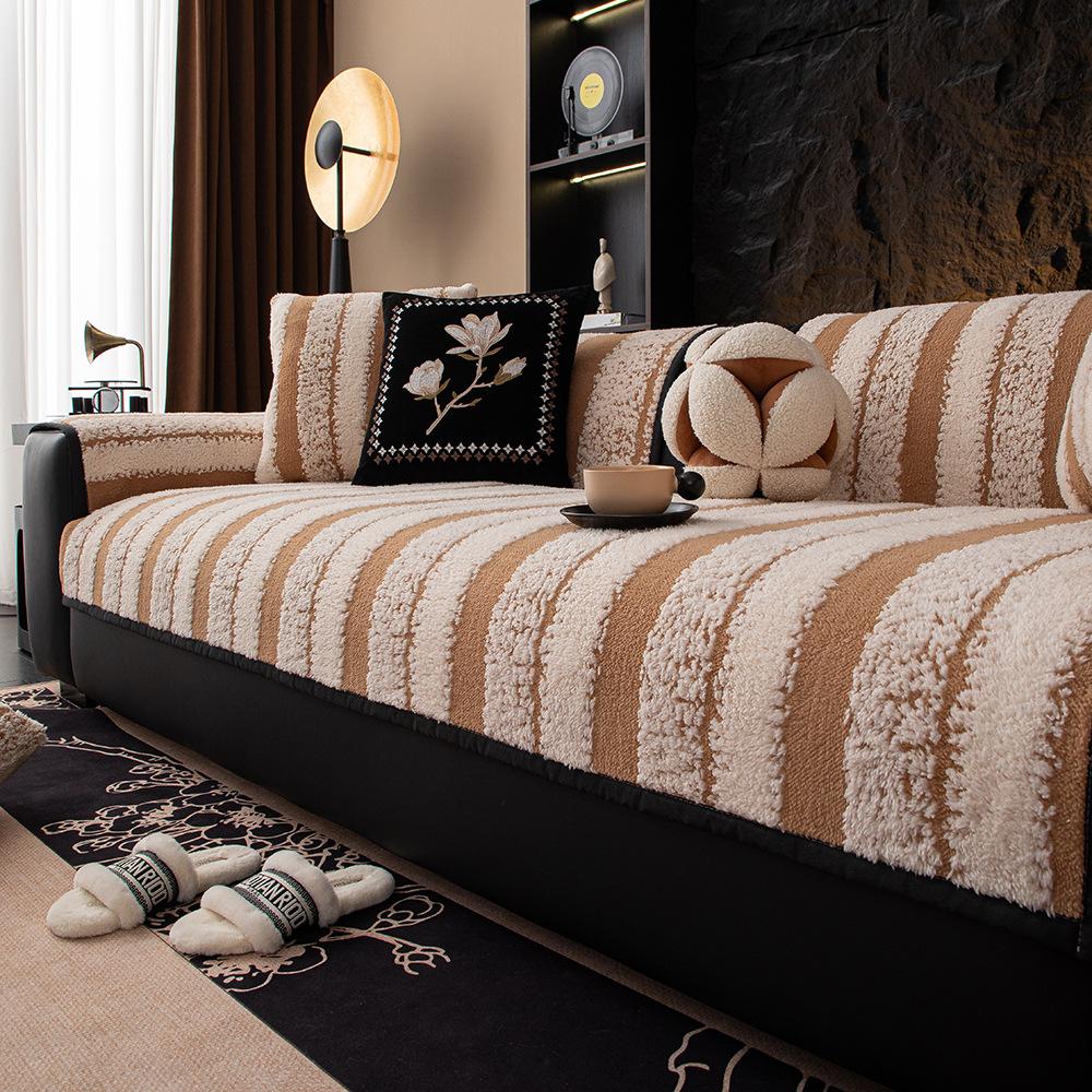 

Plush Cotton Velvet Sofa Cover Non-Slip Leather Seat Cushion Cloth Light Luxury High-Level Sense Cover Cloth Blanket Sofa Towel 45x45cm pillowcase
