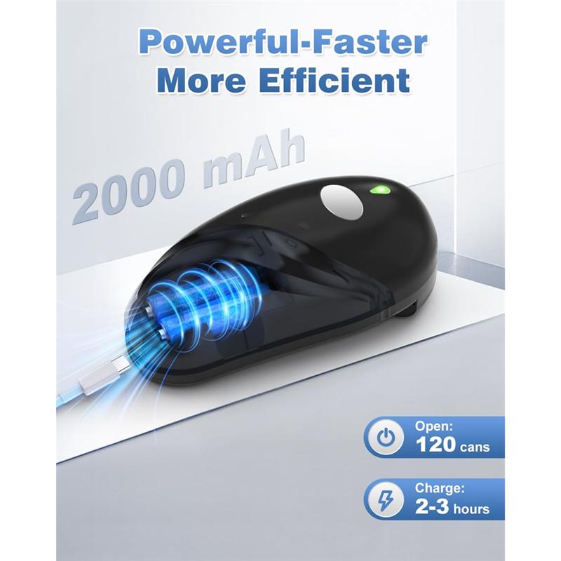 A25F-For Kitchen Can Opener-Rechargeable Electric One-Touch Automatic For Seniors Smooth Edge