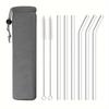 9Pcs Canudos de vidro reutilizáveis Canudos ecológicos para smoothies, milkshakes, chás, sucos, coquetéis com bolsa de escova
