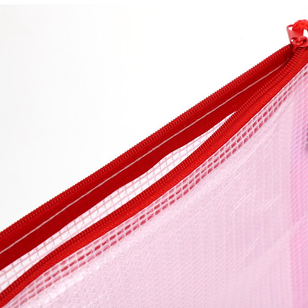 10pcs Mesh   Bag   File Folder PVC Transparent Information Pack Document