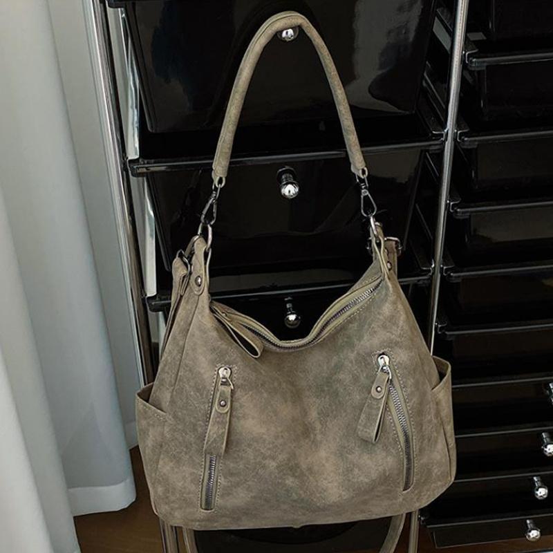 Women Crossbody Bag Luxury Designer Oblique Cross Single Shoulder bag Large Capacity Handbags Retro Matte PU Leather Hobos purse