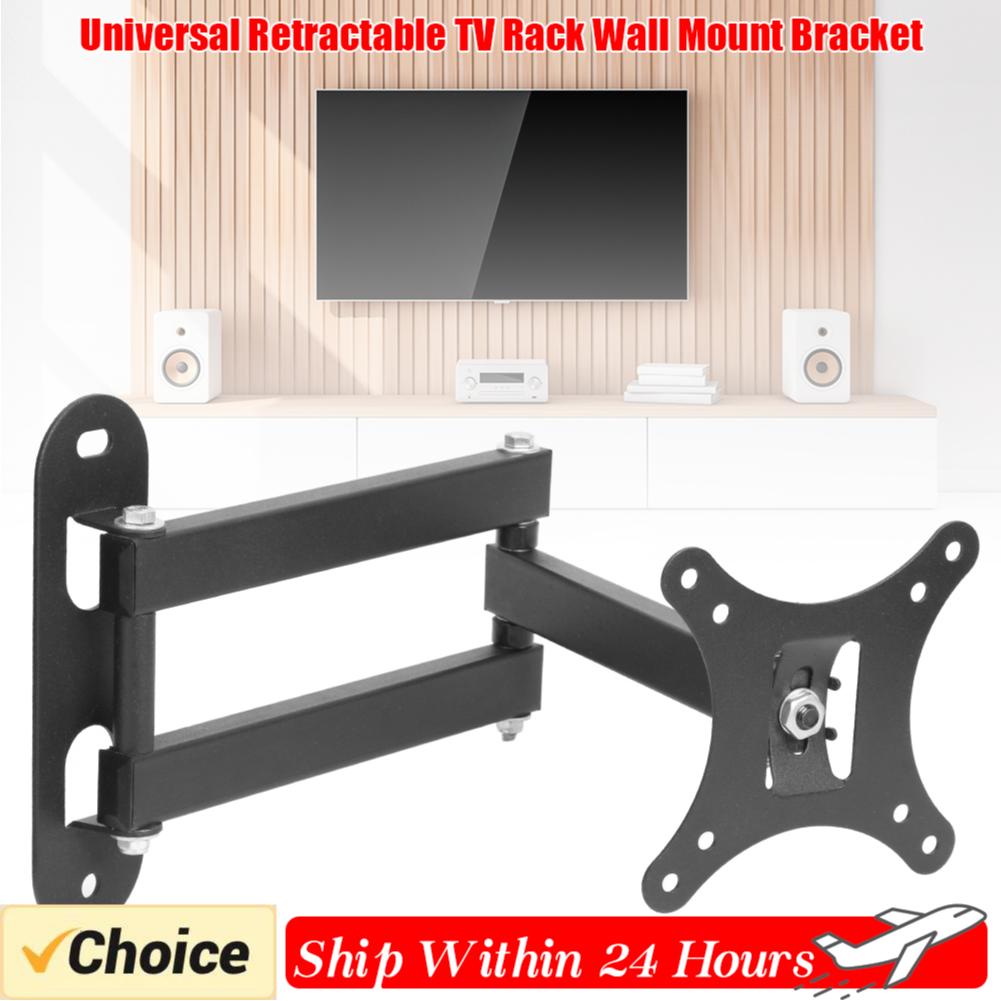 Universelle Wandhalterung Teleskopische Halterung Tragfähigkeit 30KG für Monitor TV 17 bis 32 Zoll Winkelverstellbare Halterung Ausziehbarer Ständer