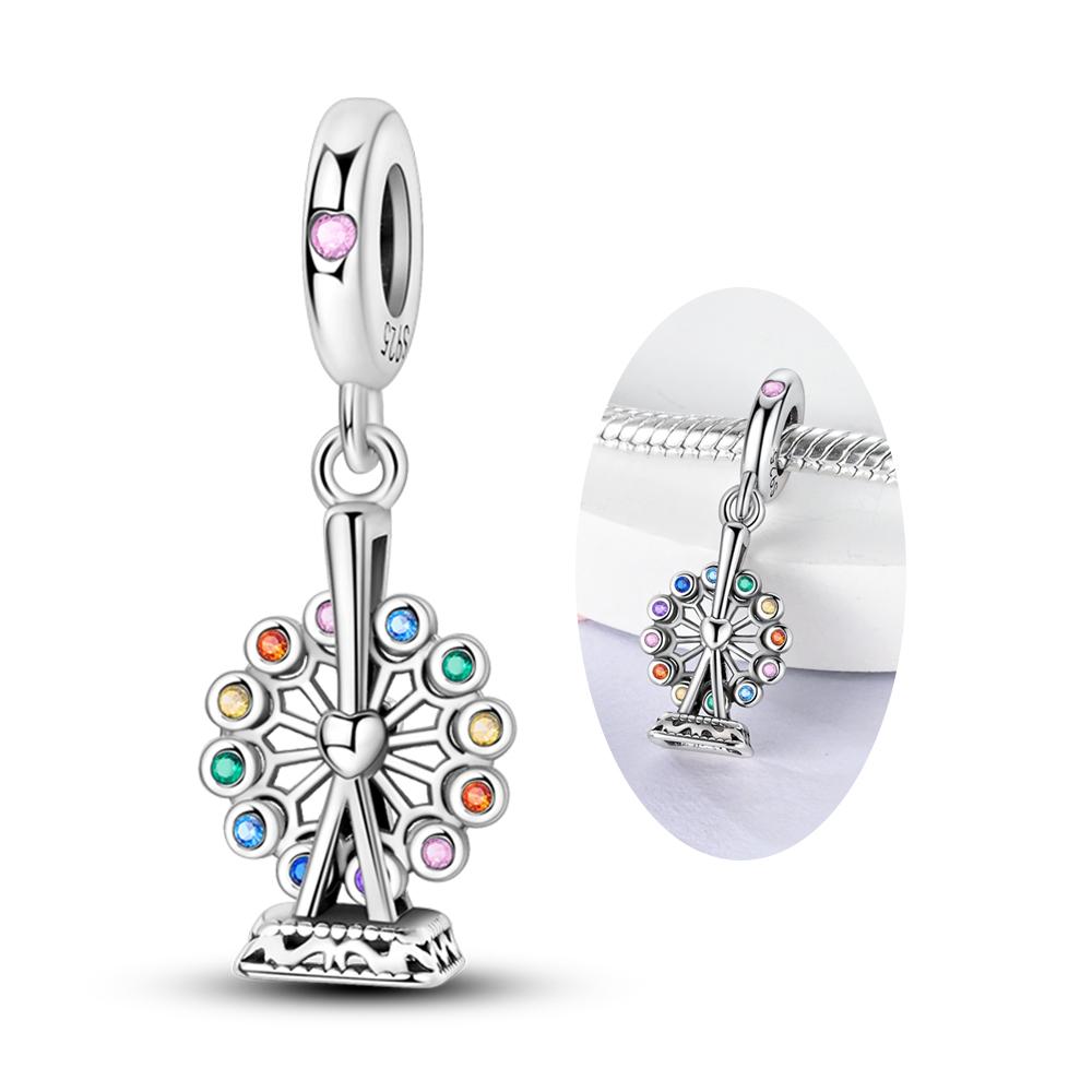 Colorful Series Charms Copper Palm Note Infinite Love Beads Fit Original Bracelet Diy Pendants Making Jewelry Gift For Woman