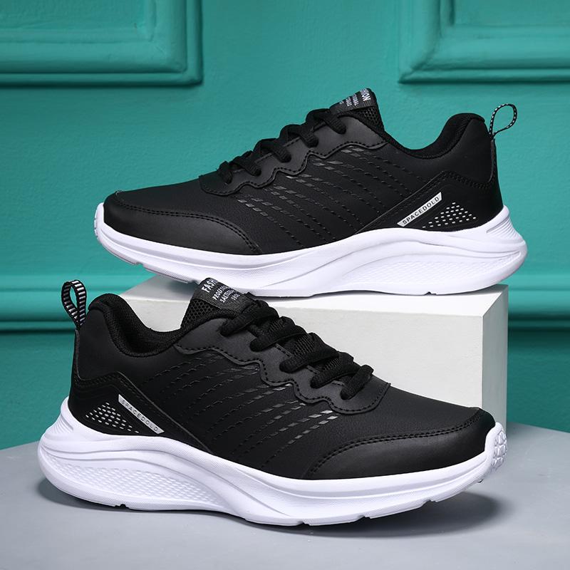 Fashion New Autumn And Winter Women's Shoes Leather Outdoor Sports Casual Shoes Large Size Sports Shoes Versatile Student Running Shoes
