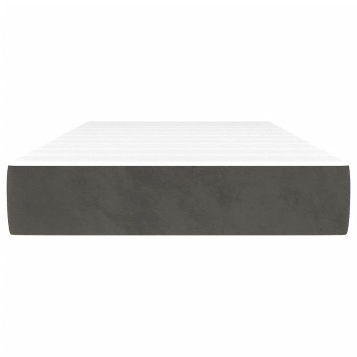 347709 vidaXL Pocket Spring Bed Mattress Dark Grey 90x190 Cm Thickness 20 Cm