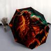 Fantasy Bull Rider Art Print: Unique Wall Decor for Your SpaceUmbrella, Portable 3-Fold Compact Umbrella for Men & Women Gift