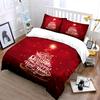 Christmas Tree with Festive Text Bedding Duvet Cover Set Duvet Cover Pillowcases  (1*Duvet Cover 2*Pillowcases, without duvet insert)