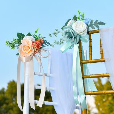 1 peça Buquê de Rosas Artificiais Tricolor de 3 Peças para Decoração de Casa, Decoração de Cerimônia Externa de Casamento