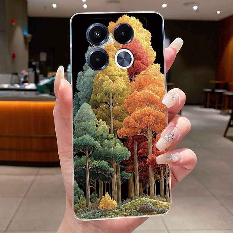 Unique Design Pattern Phone Case For Infinix Note 40 5G/X6851/X6852 Shockproof Soft Casing Soft TPU Transparent Back Cover