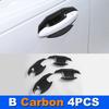 For B‑Style Carbon Grain 4PCS Door Bowl & Handle Anti‑Scratch Protective Cover Exterior Decor Trim Fit For Chery Jaecoo J5 EV