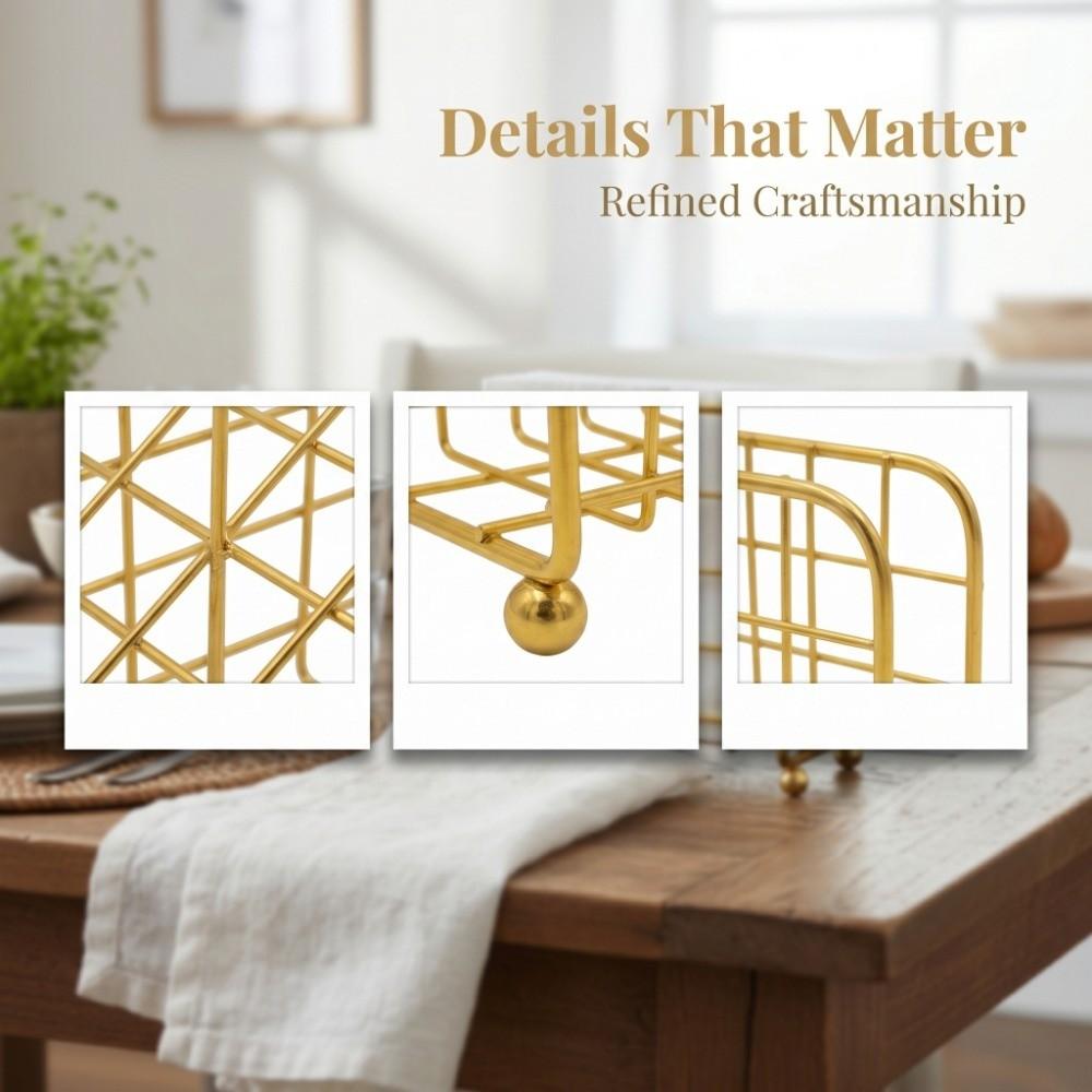 Metal Napkin Holder Modern Napkin Storage Container Picnic Tissue Dispenser  Table Countertop
