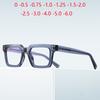 Blue Frame Light Blocker Computer Shortsighted Prescription Glasses Women  Myopia Photochromic Eyeglasses -0.5 -0.75 To -6.0