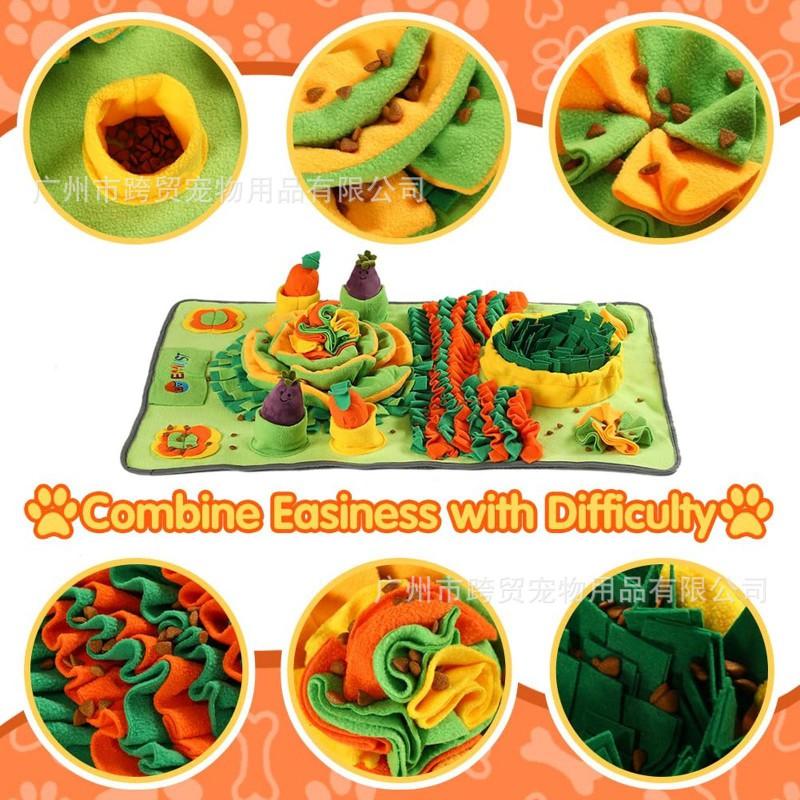 Dog Cat Rabbit Snuffle Mat Mental Stimulation Sensory Enrichment Non-Slip Durable Easy Clean Fleece Training Toy