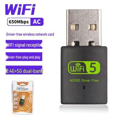 Nouvelle carte réseau USB sans fil 5G double bande sans pilote, 600M Récepteur Émetteur WiFi de bureau