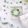 7/14/21 Stück Harzmaterial Grüne Serie Großlochperlen Zufälliger Stil Bastel Zwischenperlen DIY Armband Halskette Ohrringe Schlüsselanhänger Schmuckzubehör