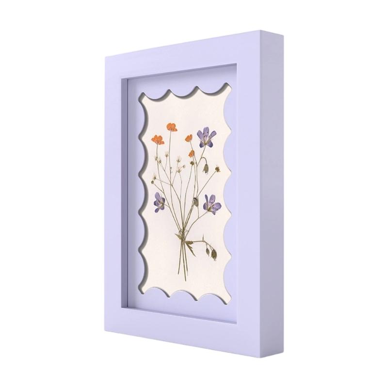 Decorative Picture Frame 5 x 7 Wood Photo Frame with Deep Border and Inner Opening for Family Photos and Art Insert Display on Shelf Use