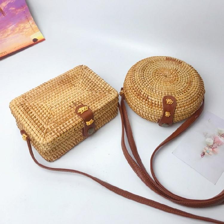 Handwoven Shoulder Bag Crossbody Bags Rattan Bag for Women Girl Vintage Handbag