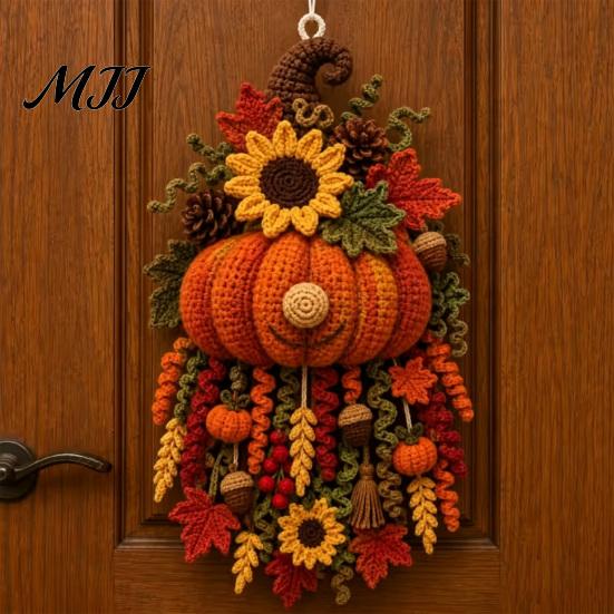DIY-Weihnachtsdekorationen Saisonale Häkel-Türhänger-Sets, 3D-Zwerg-Strick-Aufhänger Handgemachte Bastelarbeiten, Anfänger-Schmuck für Weihnachten Halloween Ostern