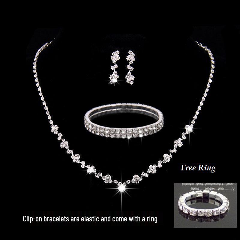 Elegant Bridal Necklace and Earring Set: Fashionable and Versatile Jewelry