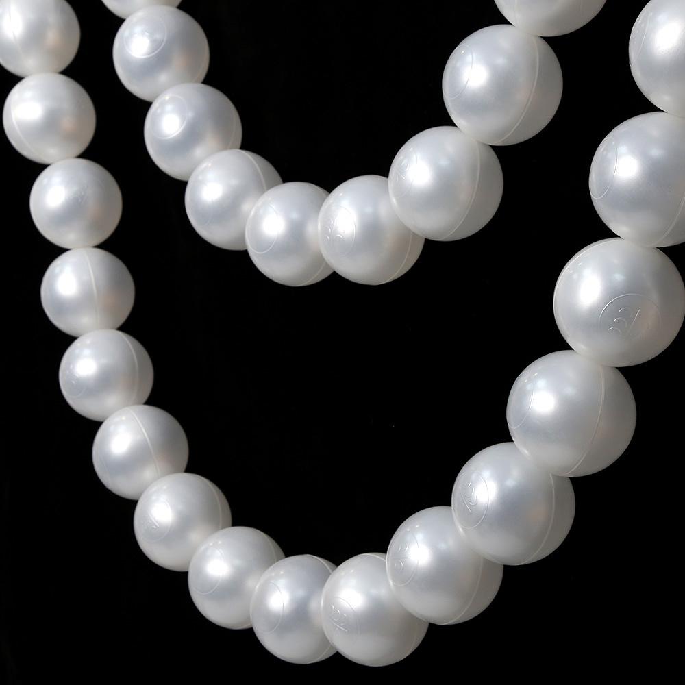 Wedding Backdrop Hanging Decor, Faux Pearl White Round Ball Ornament, DIY Beaded Garland for Ceremony Decoration