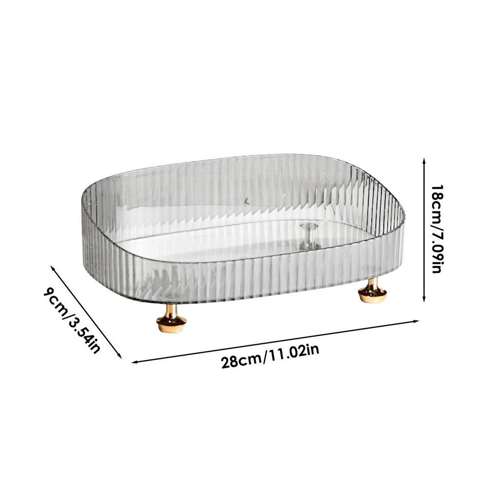 Makeup Perfume Organizer, Bathroom Vanity Tray, Decorative Dresser Tray, Countertop Organiser Tray for Cosmetic, Sundries
