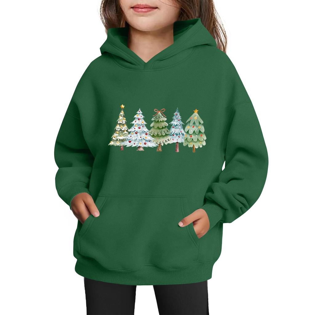 Sweatshirts For Teen Girls Hoodies Long Sleeve Drawstring Pullover Cute Printed Oversized Hoodie Christmas