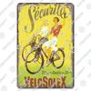 Poster Bicicletta Retrò Lattine Metalliche Segni Rider Uomini Donne Bambini Lastra Metallica Decorazione Artistica da Parete Garage Bar Club Soggiorno Casa