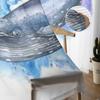 Big Blue Whale Sheer Curtains Bedroom Voile Curtain Living Room Window Sheer Curtains Kitchen Tulle Drapes