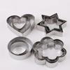 12 Stück Metall Ausstechformen Set, Kreativer Stern Ausstecher, Runde/Herz/Blumenförmige Eierformen, Backwerkzeuge für drinnen und draußen