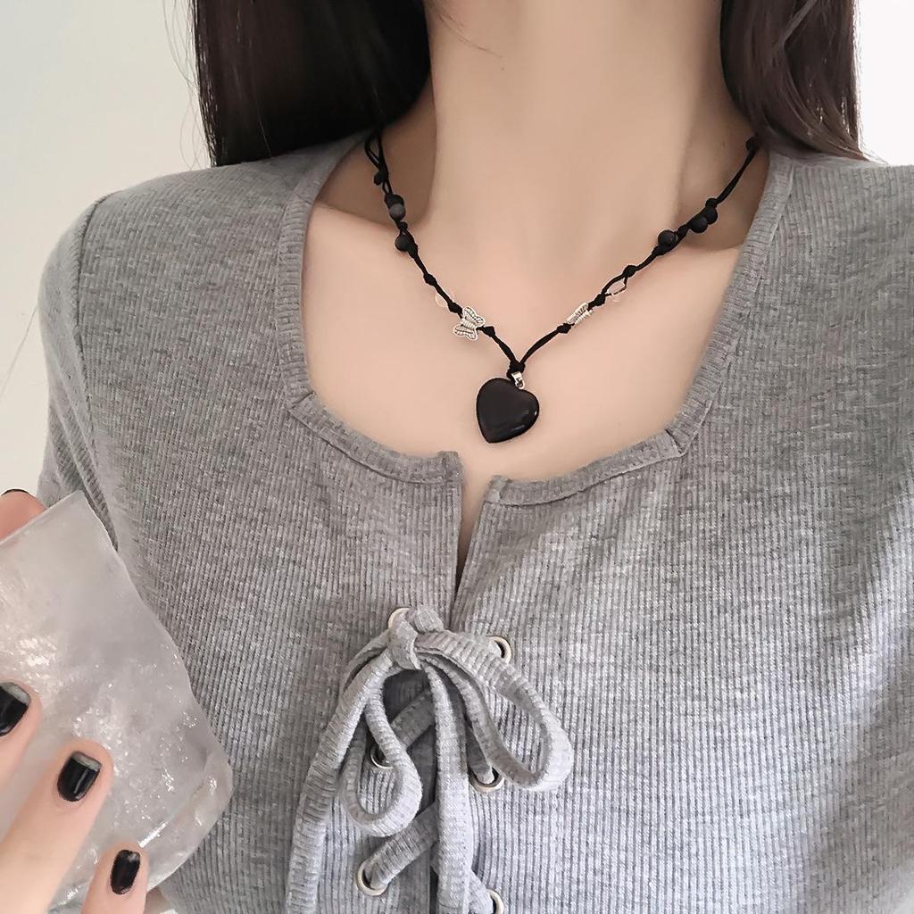 Dopamine Necklace: Candy-Colored Beaded Clavicle Design for Women - Sweet & Cool Internet Celebrity Jewelry