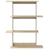 Wall Mounted Shelf Unit Brown 100 X 20 X 126 Cm Engineered Wood