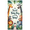 Welcome Baby Banner Animal Characters Cute Baby Banner Newborn Celebration Banner Cartoon Design Baby Event Decor For Welcome
