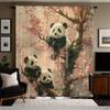 2 Pcs Cute panda print curtains,suitable for bedroom,living room kitchen decoration,home decoration,window decoration