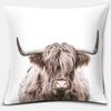 Scottish highland cow pattern super soft pillow case sofa cushion cushion decorative pillow