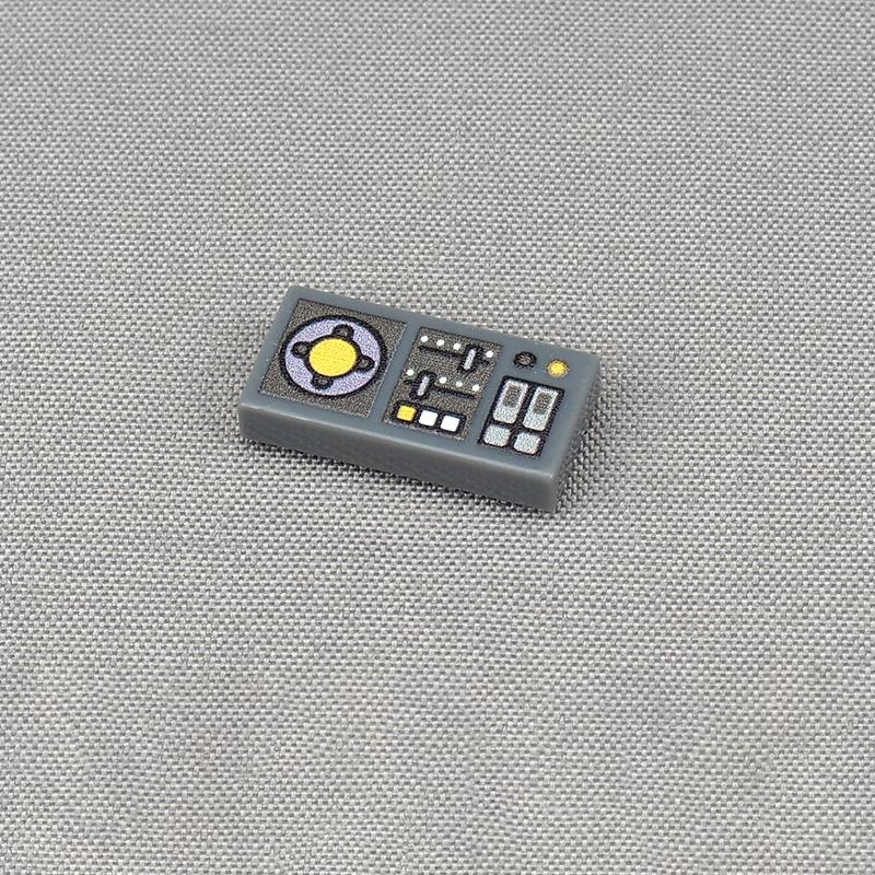 

Non-Toxic Moc 10Pcs Printed 3069 1X2 Printing Slider Button Mecha Pattern Building Blocks 3069Pb0847 Plate Board Bricks Particle Toys Gift