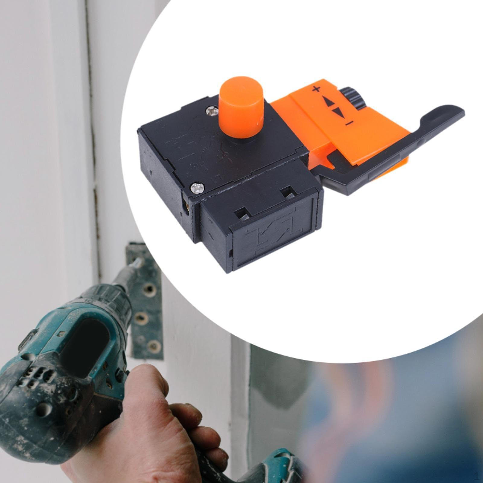 

Electric Hand Drill Speed Control Switch Fa2/61bek 220V 6A Sturdy for Power Tool Replace Parts Black