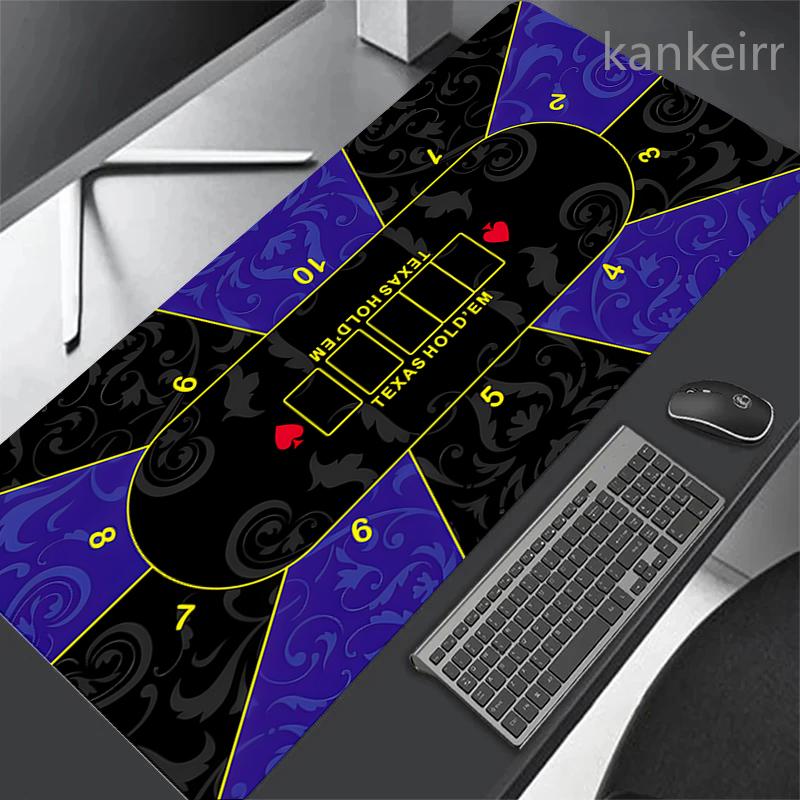 Tapis de table Texas Hold'em portable en caoutchouc et mousse pour poker, tapis de souris, clavier de bureau, tapis de table de jeu pour joueurs, disposition du jeu