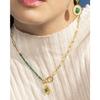 Collier de malachite Luxenter fini en or jaune 18K - Mossir