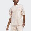 adidas Pasiasty Luźny Długi Rękaw T-shirt Damskie Bluzki Różowy HS0986