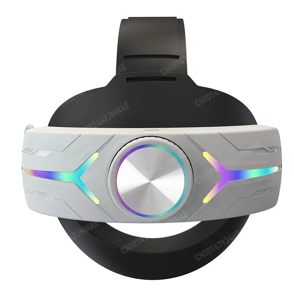 RGB Adjustable Alternative Head Strap LED Backlight Head Strap Accessories Comfort Reduce Face Pressure for Meta Quest 3 Headset
