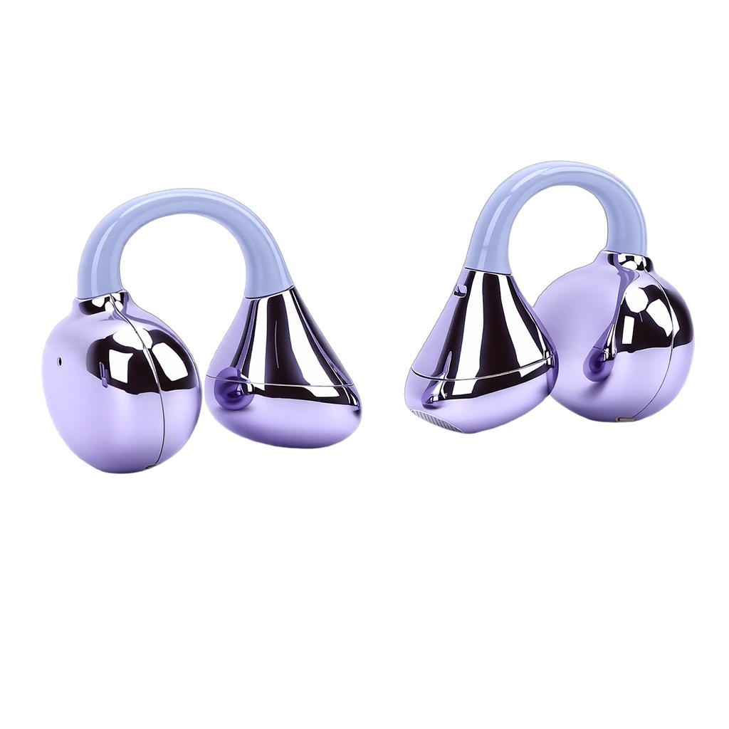 Clip On Earbuds Bluetooth V6.0 Wireless Open Earphones IPX5 Water Proof Low Latency for Fitness