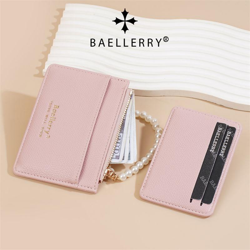 Baellerry Mini Purse Women Men Fashion Thin Wallets Pearls Zipper Coin Purse Card Holder Money Bags GZW