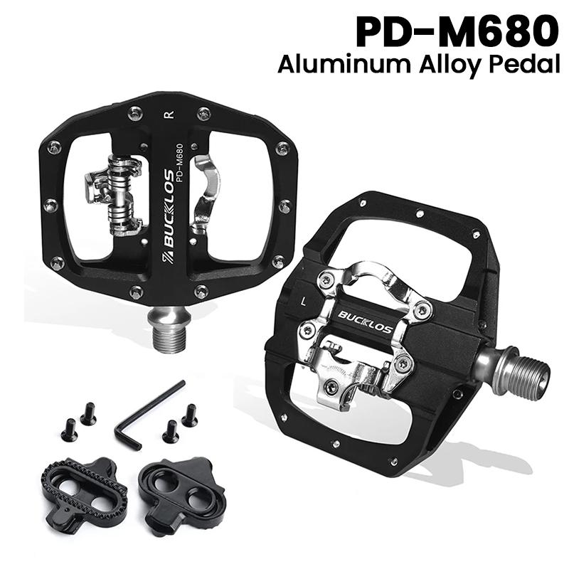 BUCKLOS Bike Pedal Non Slip MTB Road Bicycle Pedal Platform Dual-Funcion Flat Clipless Ultralight Cycling Cleat Pedals Bike Part