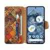 Luxury Crossbody Strap Leather Case for Google Pixel 9 Pro XL 8 8A 7 7A 6 6A Magnetic Flower Wallet Card Slot Stand Flip Cover