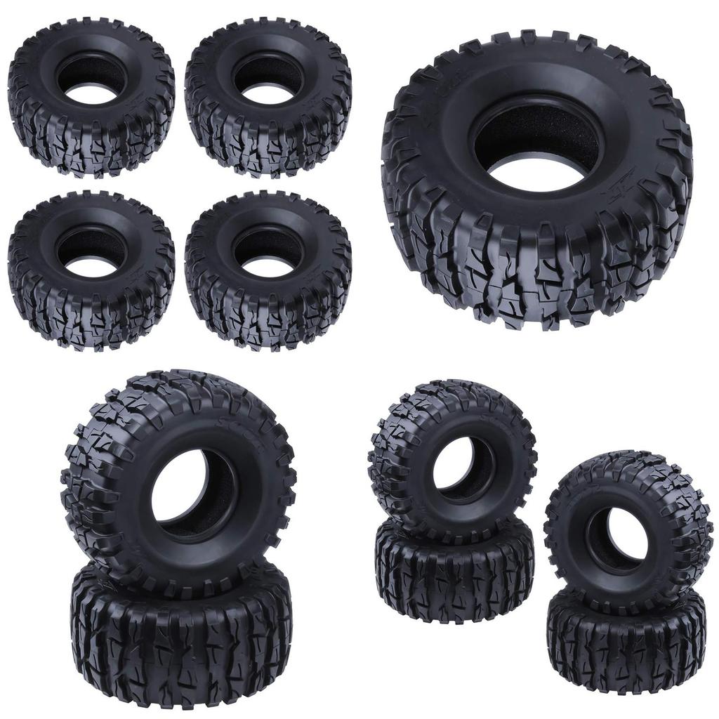 Premium Soft Rubber 2.2" Tyres With Foam For Axial Wraith Scx10 Jeep Trx-4 Rock Crawlers