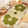 Bedroom Carpet Pink Flower Carpets Bedside Floor Mat Soft Fluffy Foot Mats Candy Color Rug Cute Sweet Girl Home Decoration Rugs