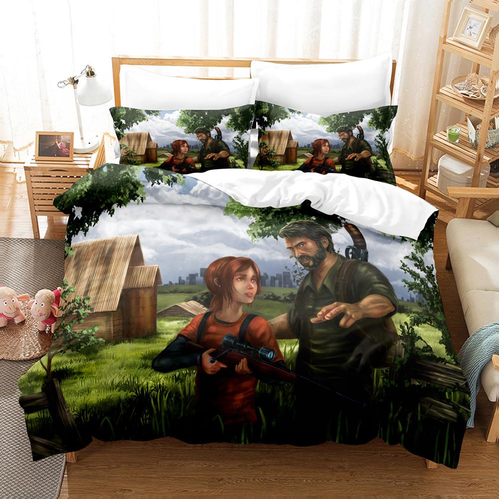 The L-Last Of Us Bedding Set Quilt Cover Pillowcase Adult Boy Girl Bedroom Decoration Anime Duvet Cover Single Double king Queen