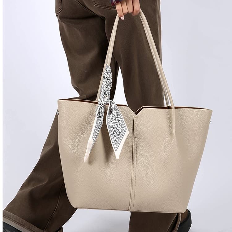 Lychee pattern silk scarf decorative tote bag women's shoulder bag