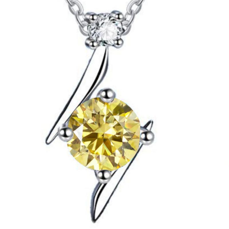 1CT S925 Sterling Silver Moissanite Necklace Lightning Star Pendant D VVS1 Ladies Exquisite Jewelry
