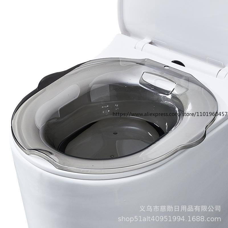 Toilet-Mounted Sitz Bath Squat-Free Soaking Tub for Hemorrhoids Postpartum Care Essential for Pregnant Women Postnatal Recovery
